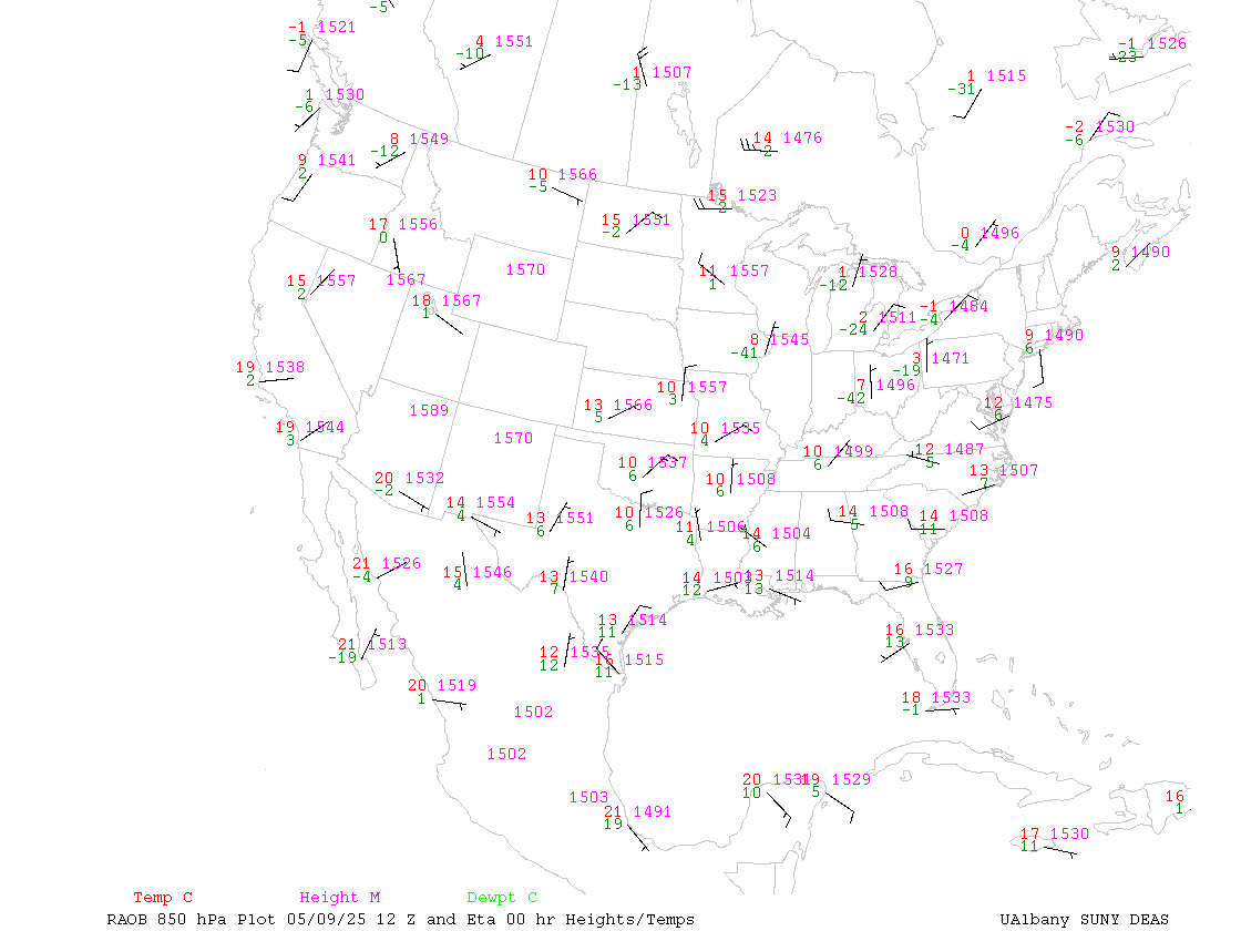 850 mb Chart