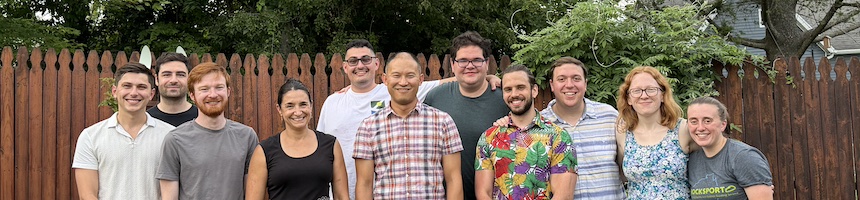 Group in backyard