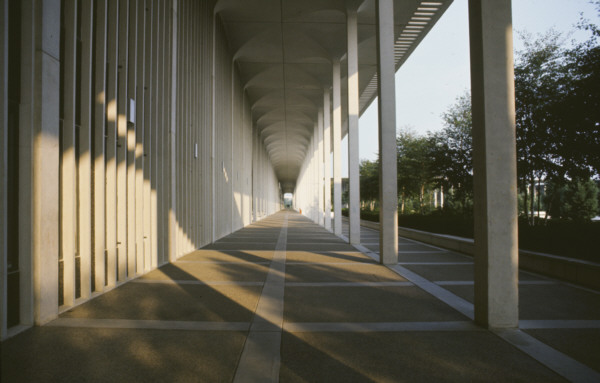 view of Univ at Albany podium
      colonnade