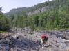 West Branch Penobscot River gorge below
        Fat Man's Woe