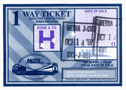 1 way
ticket