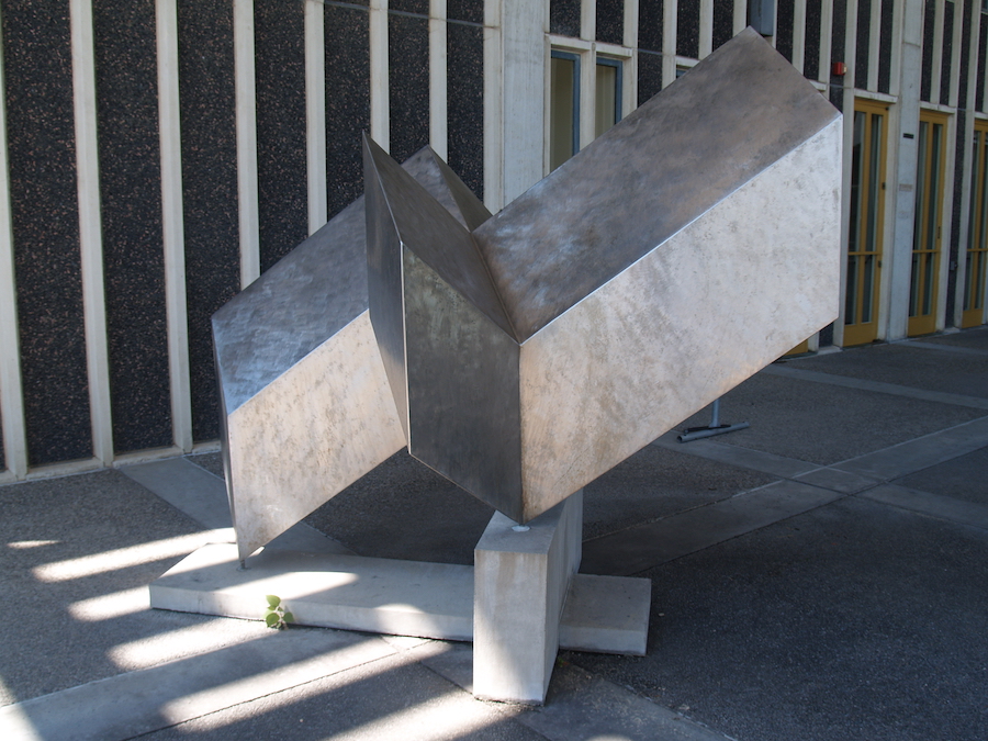 stainless steel welded object near the
      SUNYA Biology building