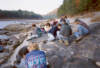 Structural Geology class on the upper Hudson River - 3K
          jpg link to 59K jpg