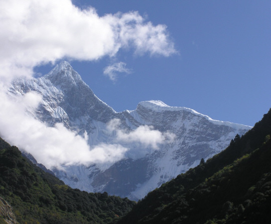 Namche Barwa peak seen from the west