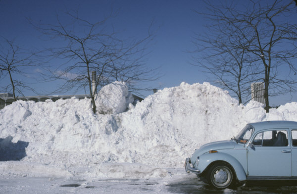 University at Albany - State quad parking lot after a snowstorm