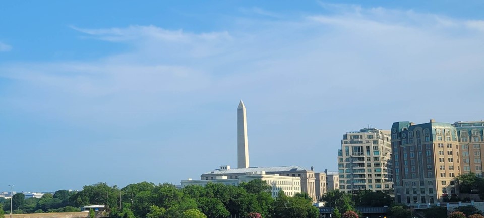 Washington Monument from a distance.