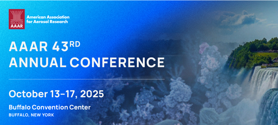 American Association for Aerosol Research 43rd Annual Conference October 13-17th, 2025.