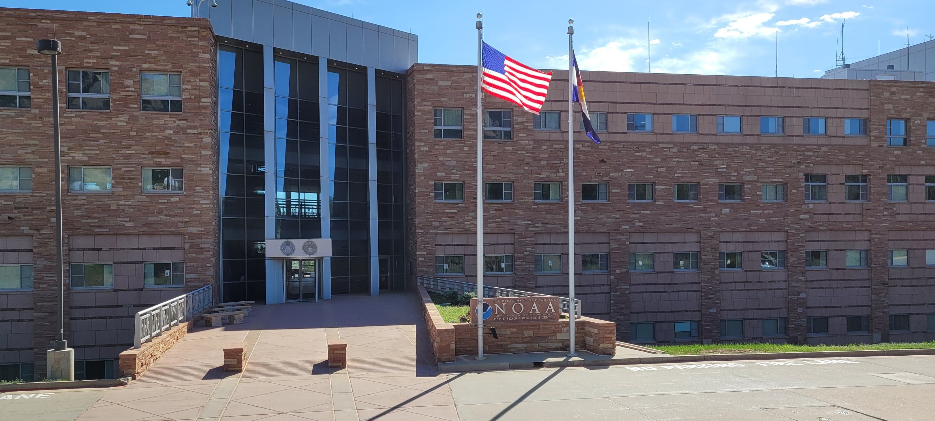 Entrance to the David Skagg Research Center in Boulder, CO.